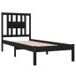 vidaXL Estructura de cama madera maciza de pino negro 90x200 cm vidaXL Estructura de cama madera maciza de pino negro 90x200 cm