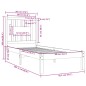 vidaXL Estructura de cama madera maciza de pino negro 90x200 cm vidaXL Estructura de cama madera maciza de pino negro 90x200 cm