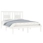 vidaXL Estructura de cama de madera maciza de pino blanco 140x190 cm vidaXL Estructura de cama de madera maciza de pino blanco 140x190 cm