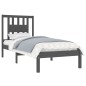 vidaXL Estructura de cama madera maciza de pino gris 90x200 cm vidaXL Estructura de cama madera maciza de pino gris 90x200 cm