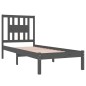 vidaXL Estructura de cama madera maciza de pino gris 90x200 cm vidaXL Estructura de cama madera maciza de pino gris 90x200 cm