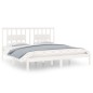 vidaXL Estructura de cama madera maciza de pino blanco 200x200 cm vidaXL Estructura de cama madera maciza de pino blanco 200x200 cm