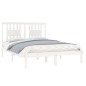 vidaXL Estructura de cama madera maciza de pino blanco 120x200 cm vidaXL Estructura de cama madera maciza de pino blanco 120x200 cm