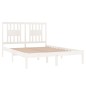vidaXL Estructura de cama madera maciza de pino blanco 120x200 cm vidaXL Estructura de cama madera maciza de pino blanco 120x200 cm