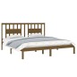 vidaXL Estructura de cama madera maciza de pino marrón miel 200x200 cm vidaXL Estructura de cama madera maciza de pino marrón miel 200x200 cm