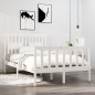 vidaXL Estructura cama doble pequeña madera maciza blanca 120x190 cm vidaXL Estructura cama doble pequeña madera maciza blanca 120x190 cm