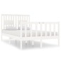 vidaXL Estructura cama doble pequeña madera maciza blanca 120x190 cm vidaXL Estructura cama doble pequeña madera maciza blanca 120x190 cm