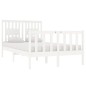 vidaXL Estructura cama doble pequeña madera maciza blanca 120x190 cm vidaXL Estructura cama doble pequeña madera maciza blanca 120x190 cm