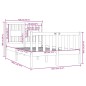 vidaXL Estructura cama doble pequeña madera maciza blanca 120x190 cm vidaXL Estructura cama doble pequeña madera maciza blanca 120x190 cm
