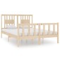 vidaXL Estructura de cama madera maciza 140x190 cm vidaXL Estructura de cama madera maciza 140x190 cm
