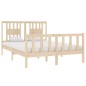 vidaXL Estructura de cama madera maciza 140x190 cm vidaXL Estructura de cama madera maciza 140x190 cm