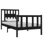 vidaXL Estructura de cama individual madera maciza negro 75x190 cm vidaXL Estructura de cama individual madera maciza negro 75x190 cm