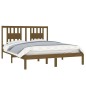 vidaXL Estructura de cama madera maciza marrón miel 150x200 cm vidaXL Estructura de cama madera maciza marrón miel 150x200 cm