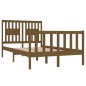 vidaXL Estructura de cama doble madera maciza marrón miel 120x190 cm vidaXL Estructura de cama doble madera maciza marrón miel 120x190 cm
