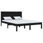 vidaXL Estructura de cama de madera maciza de pino negra 140x200 cm vidaXL Estructura de cama de madera maciza de pino negra 140x200 cm