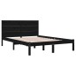 vidaXL Estructura de cama de madera maciza de pino negra 140x200 cm vidaXL Estructura de cama de madera maciza de pino negra 140x200 cm