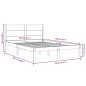 vidaXL Estructura de cama de madera maciza de pino negra 140x200 cm vidaXL Estructura de cama de madera maciza de pino negra 140x200 cm