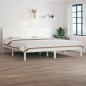 vidaXL Estructura de cama madera maciza blanca Super King 180x200 cm