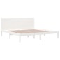 vidaXL Estructura de cama madera maciza blanca Super King 180x200 cm