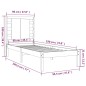 vidaXL Estructura de cama madera maciza 90x190 cm vidaXL Estructura de cama madera maciza 90x190 cm