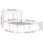 vidaXL Estructura de cama madera maciza 120x190 cm vidaXL Estructura de cama madera maciza 120x190 cm