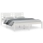 vidaXL Estructura de cama king madera maciza blanca 150x200 cm vidaXL Estructura de cama king madera maciza blanca 150x200 cm