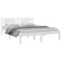 vidaXL Estructura de cama king madera maciza blanca 150x200 cm vidaXL Estructura de cama king madera maciza blanca 150x200 cm