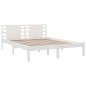 vidaXL Estructura de cama king madera maciza blanca 150x200 cm vidaXL Estructura de cama king madera maciza blanca 150x200 cm