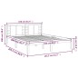 vidaXL Estructura de cama king madera maciza blanca 150x200 cm vidaXL Estructura de cama king madera maciza blanca 150x200 cm