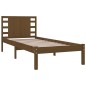 vidaXL Estructura de cama madera maciza pino marrón miel 100x200 cm vidaXL Estructura de cama madera maciza pino marrón miel 100x200 cm