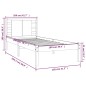 vidaXL Estructura de cama madera maciza pino marrón miel 100x200 cm vidaXL Estructura de cama madera maciza pino marrón miel 100x200 cm