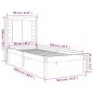 vidaXL Estructura de cama madera maciza de pino negra 90x200 cm vidaXL Estructura de cama madera maciza de pino negra 90x200 cm