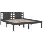 vidaXL Estructura de cama de madera maciza de pino gris 160x200 cm vidaXL Estructura de cama de madera maciza de pino gris 160x200 cm
