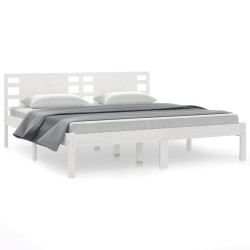 vidaXL Estructura de cama madera maciza de pino blanco 200x200 cm