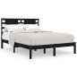 vidaXL Estructura de cama de madera maciza de pino negro 160x200 cm vidaXL Estructura de cama de madera maciza de pino negro 160x200 cm