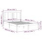 vidaXL Estructura de cama madera maciza de pino 120x200 cm vidaXL Estructura de cama madera maciza de pino 120x200 cm