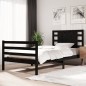 vidaXL Estructura de cama madera maciza de pino negra 90x200 cm vidaXL Estructura de cama madera maciza de pino negra 90x200 cm