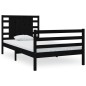 vidaXL Estructura de cama madera maciza de pino negra 90x200 cm vidaXL Estructura de cama madera maciza de pino negra 90x200 cm