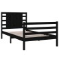 vidaXL Estructura de cama madera maciza de pino negra 90x200 cm vidaXL Estructura de cama madera maciza de pino negra 90x200 cm