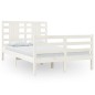 vidaXL Estructura de cama madera maciza de pino blanco 120x200 cm vidaXL Estructura de cama madera maciza de pino blanco 120x200 cm