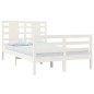 vidaXL Estructura de cama madera maciza de pino blanco 120x200 cm vidaXL Estructura de cama madera maciza de pino blanco 120x200 cm