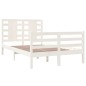 vidaXL Estructura de cama madera maciza de pino blanco 120x200 cm vidaXL Estructura de cama madera maciza de pino blanco 120x200 cm