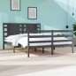 vidaXL Estructura de cama de madera maciza de pino gris 140x200 cm