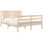 vidaXL Estructura de cama madera maciza de pino 135x190 cm vidaXL Estructura de cama madera maciza de pino 135x190 cm