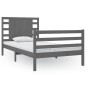 vidaXL Estructura de cama madera maciza de pino gris 90x200 cm vidaXL Estructura de cama madera maciza de pino gris 90x200 cm