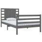 vidaXL Estructura de cama madera maciza de pino gris 90x200 cm vidaXL Estructura de cama madera maciza de pino gris 90x200 cm