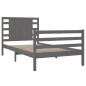 vidaXL Estructura de cama madera maciza de pino gris 90x200 cm vidaXL Estructura de cama madera maciza de pino gris 90x200 cm