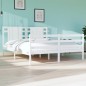 vidaXL Estructura de cama de madera maciza de pino blanco 140x190 cm