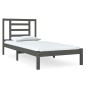 vidaXL Estructura de cama madera maciza de pino gris 90x200 cm vidaXL Estructura de cama madera maciza de pino gris 90x200 cm