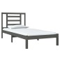 vidaXL Estructura de cama madera maciza de pino gris 90x200 cm vidaXL Estructura de cama madera maciza de pino gris 90x200 cm